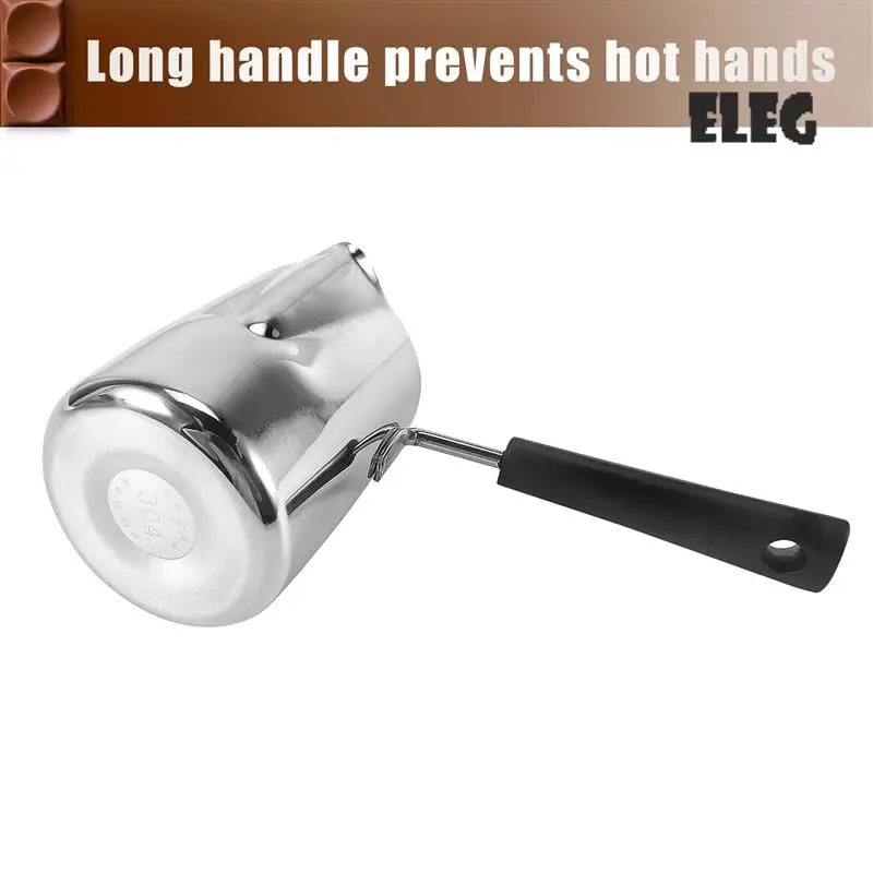 ELEG-سخان الزبدة والقهوة من الفولاذ المقاوم للصدأ، وعاء قهوة تركي، وعاء صهر الزبدة الصغير وعاء الحليب مع صنبور #1