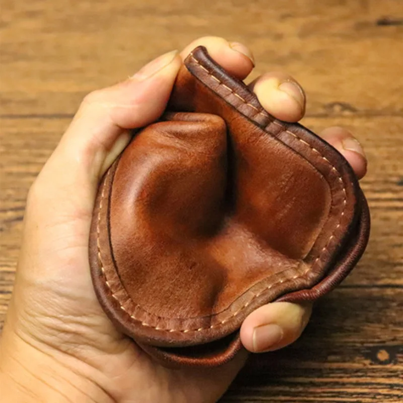 Portfele męskie z prawdziwej skóry Kieszeń na monety Zamek błyskawiczny Prawdziwy męski portfel skórzany z monetą Wysokiej jakości męska portmonetka Retro Cartera Short — zdjęcie 4