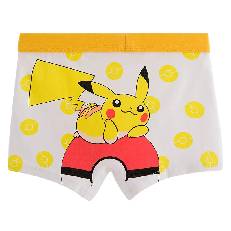 Pikachu slip 4pcs Pokemon Cartoon bambini Kawaii intimo Anime stampa pantaloni bambini breve Boxer slip intimo regali