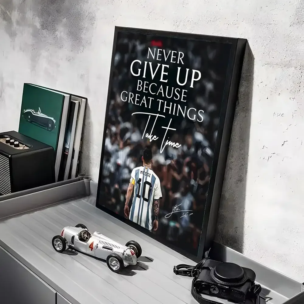 Fußballstar L-Lionel M-Messi Poster Aufkleber Wandbild Wandtattoos für Schlafzimmer Wohnzimmer Zuhause Selbstklebende Dekoration Geschenk – Detail 10