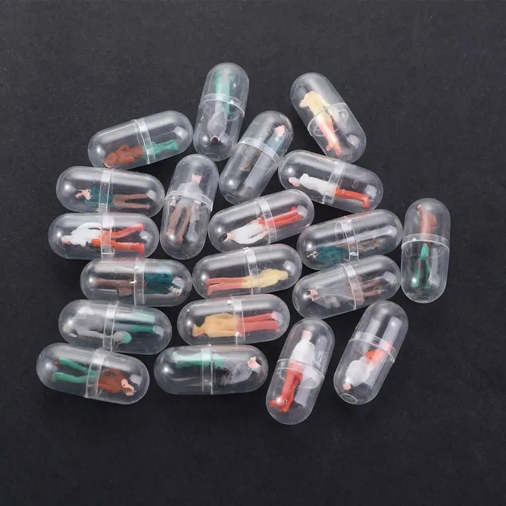 Bottle Splitters Capsule Toy Transparent Capsule Figurines Capsule Villain Capsule Shell Figurines Plastic Pill Container