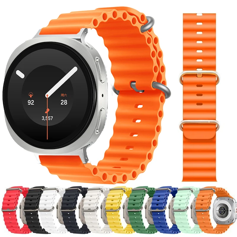 Für Samsung Galaxy Watch 9 8 40mm 44mm Ocean Silikonarmband Buntes Sportarmband für Galaxy 8 Classic 46mm Ersatzarmband