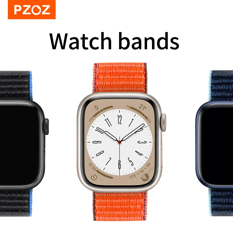 

PZOZ Watch bands For Apple Watch 8 7 6 SE 5 4 49mm 42mm 38mm 44mm 40mm 41mm 45mm Wrist Strap For iWatch Series Wristband Strap