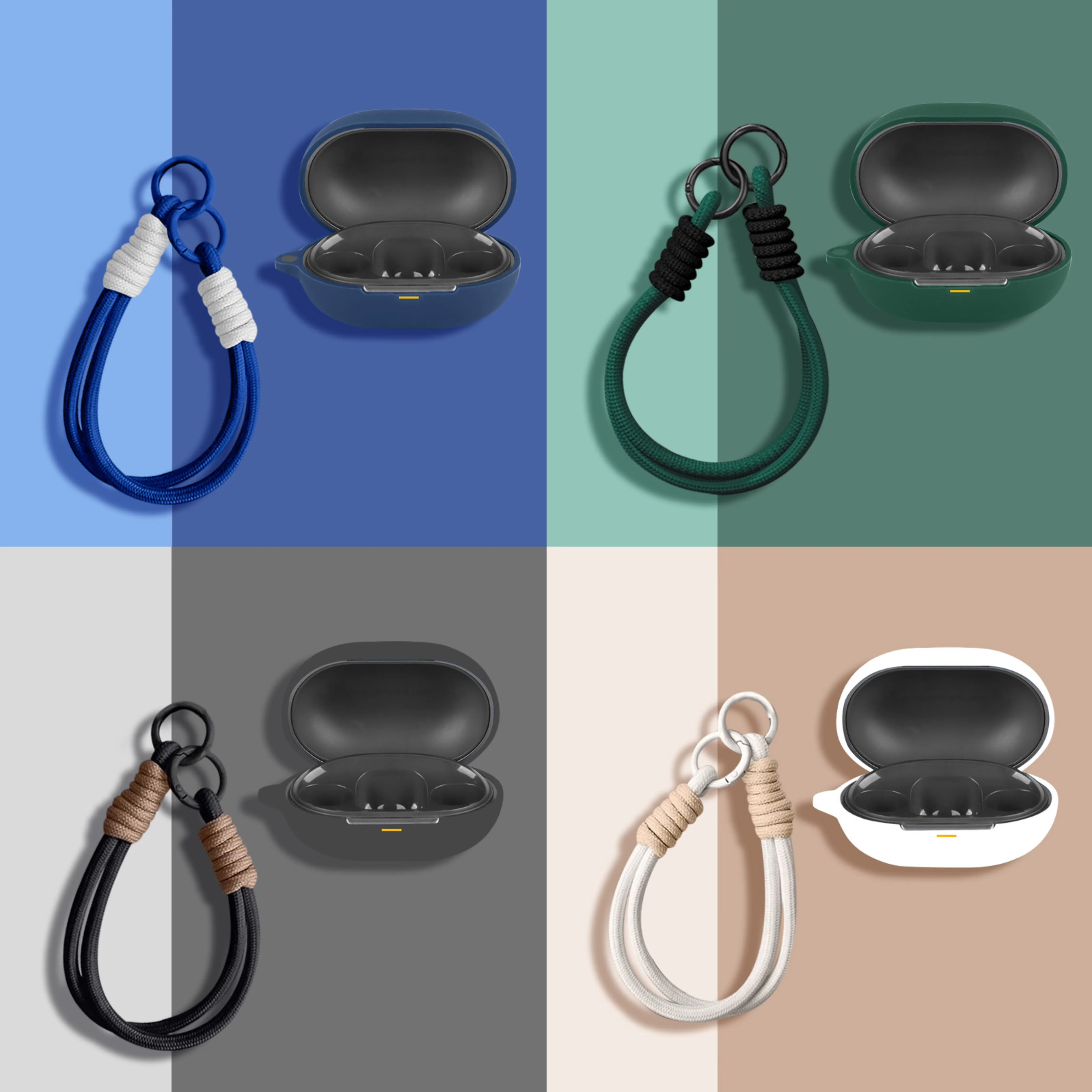 SoundPeats Clip1 ケースシリコン保護イヤホンカバー Clip1 ヘッドフォンバッグナイロンストラップ付きソフトシェル