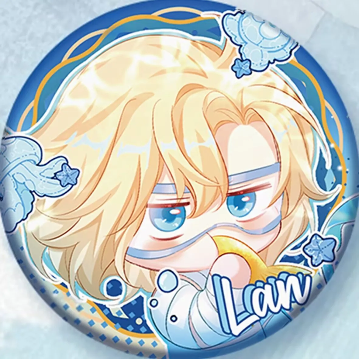 "Mermaid Has Fallen" peripheral "Lanbo Bai Chunian" Bar Badge brooch Pendant Mermaid Series peripheral