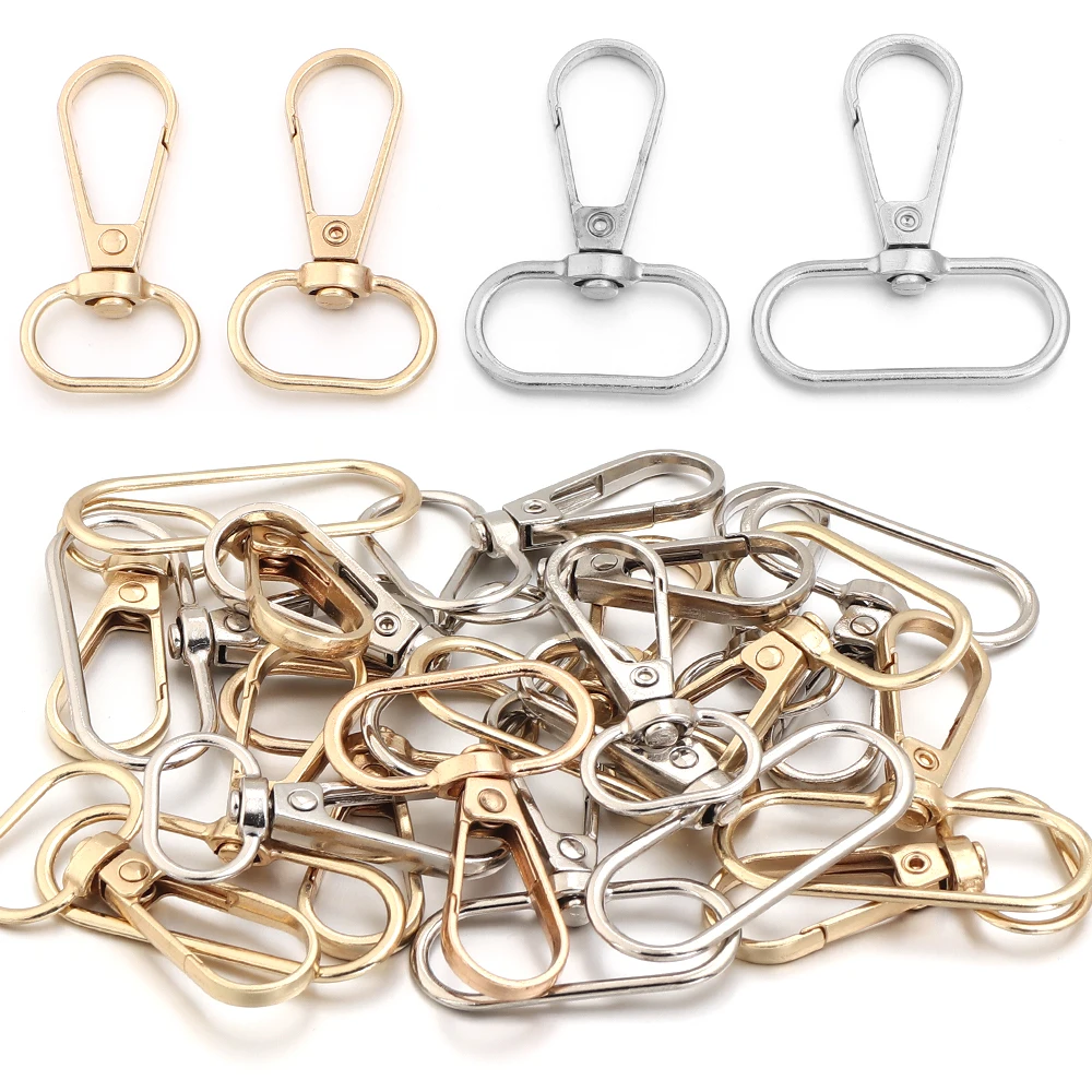 10pcs Metal Bags Strap Buckles Lobster Clasp Collar Carabiner Snap Hook Connector For DIY Keychain Key Ring Bag Part Accessories