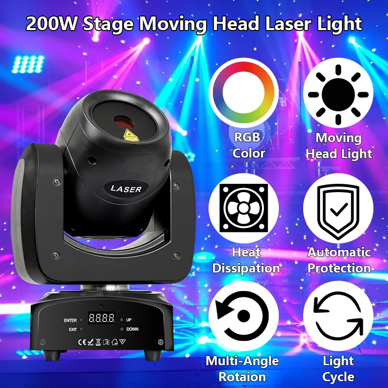 Imagem -05 - Stage Moving Head Laser Light 3000mw Projetor Laser Controle de Música para dj Disco Party Wedding Club Bar Ktv