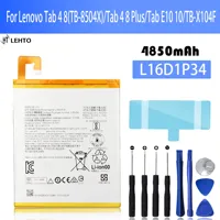 Original Capacity L16D1P34 Battery For Lenovo TAB E10 10.1 X104F TAB4 8.0 TB-8504N TABLE TB-8504X TB-8504F TAB4 8 plus Batteries
