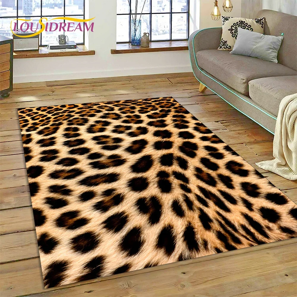 Colorful Zebra Stripe Leopard Tiger Carpet Rug for Bedroom Living Room Home Sofa Decoration,Children Game Large Decor Floor Mat