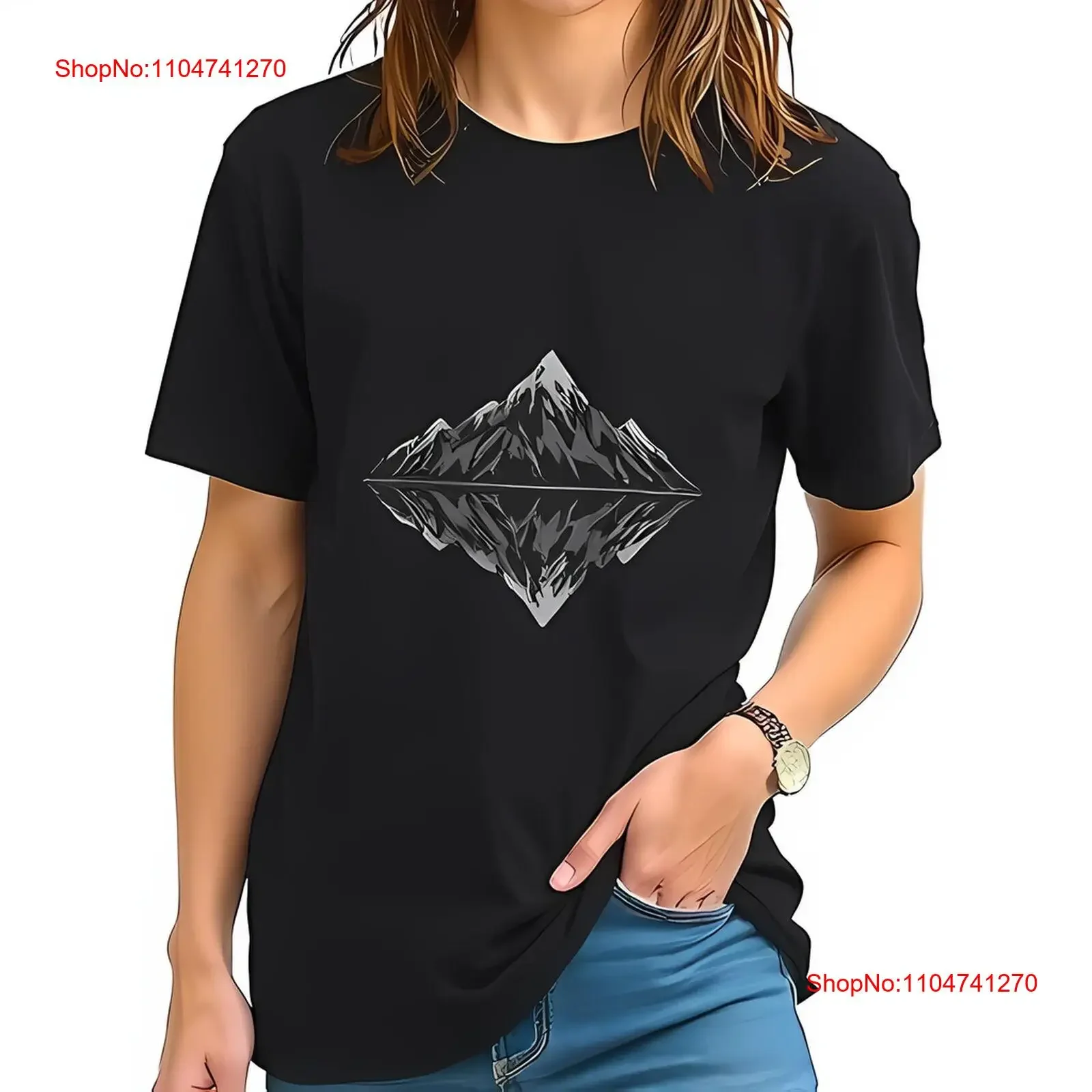 

Минималистичная черная футболка d с изображением Грейсовой горы, цельнохлопковый винтажный стираный топ для повседневной носки, дышащая графика