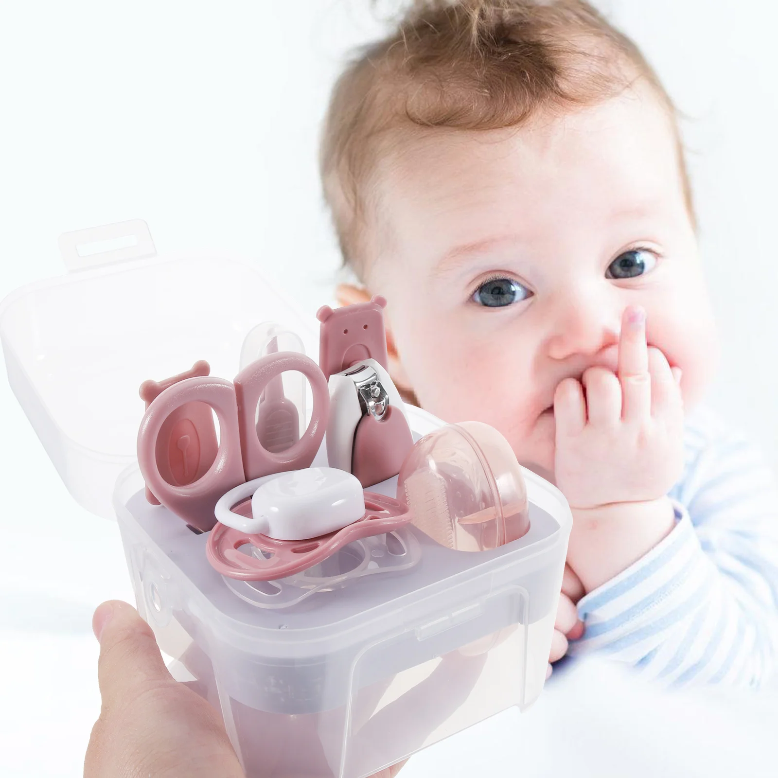 

1Set Baby Nail Clipper Kit Infant Newborn Toddler Scissor File Safe Trimming Experience Gift for Mom Infant Nail File