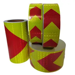 5cm/10cm/20cm*5M Waterproof Reflective Material Fluorescent Red Tape Self-adhesive Safety High Visibility Reflectors Car Sticker