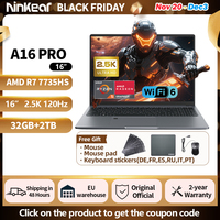 Ninkear A16Pro Laptop 16 inch 2.5K 120Hz AMD R7 7735HS WiFi 6 32GB DDR5 RAM 2TB SSD Laptop Windows 11 Notebook Office Computer