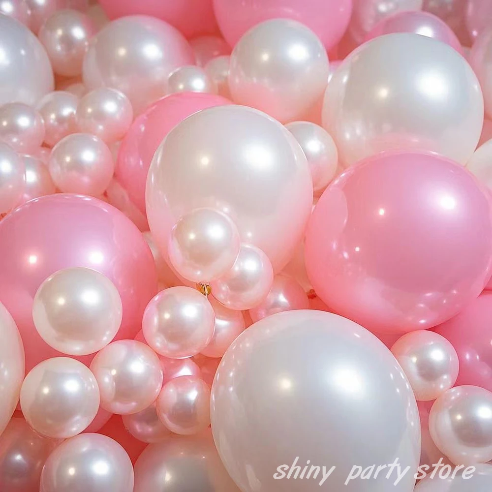 NEW Pearl Balloons Wedding Decor Pearl Pink White Balloon 5/10/12inch Round Balloon Engagement Anniversary Bridal Shower Globos