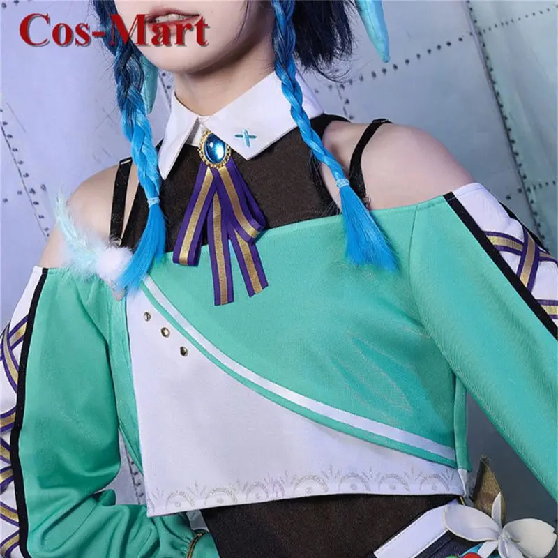 Cos-Mart Game Genshin Impact Venti Cosplay Costume Birthday Party Band Performance Uniform Activity Party Role Play Clothing - view 5