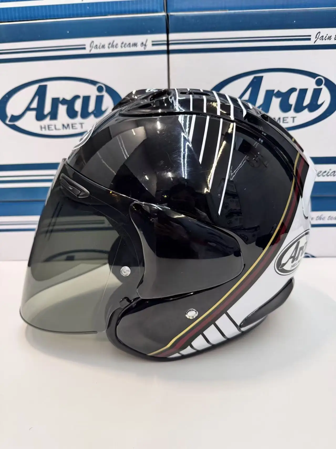 Open Face Helmet VZ RAM VAS  Temu Blanc 3/4 Helmet Off Road Racing Motocross Motorcycle Helmet view 3