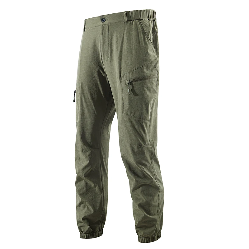 New Men Cargo Pants Spring Autumn Fashion Loose Comfort Solid Casual Pants Outdoor Multiple Pockets Breathable Sweat Pants Men