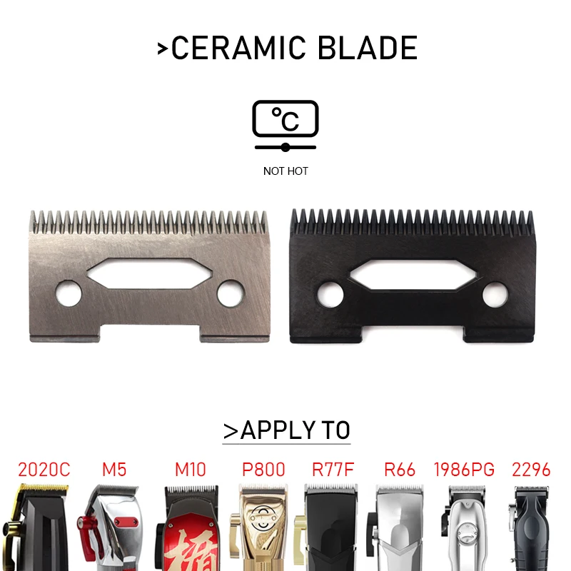 Replacement Movable Ceramic Blades for MADESHOW M10 M5f KM2296 Professional Clipper Trimmer Hair Cutting Machine Head Cutters