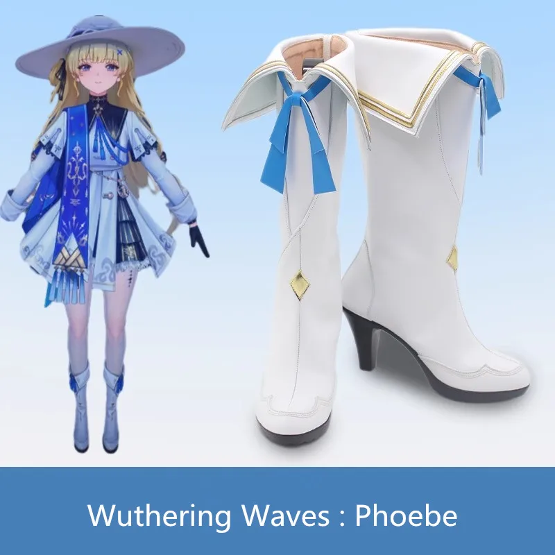 

Wuthering Waves Phoebe Cosplay Shoes Costume Shoes Faux Leather Boots