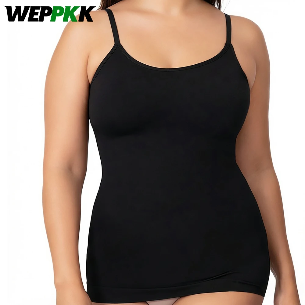 1 Stück Damen-Body Shaper mit Bauchkontrolle, nahtloses Cami-Camisole-Tanktop mit U-Ausschnitt, schlankmachendes Unterkleidungsstück