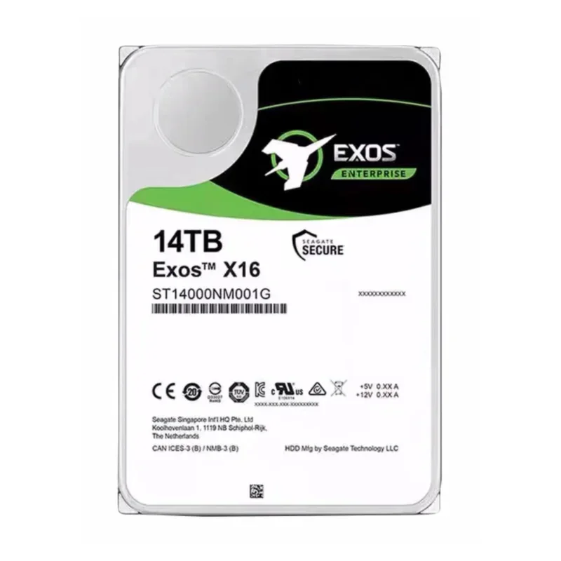 

Новый жесткий диск 14 ТБ Exos X16 ST14000NM001G 14T SATA 6 Гбит/с 7200 об/мин 256 МБ кэш 3,5 дюйма Жесткий диск для корпоративного сервера ПК