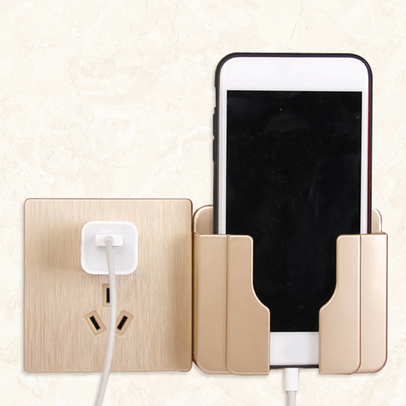 6Pcs Wall Mount Phone Holder Adhesive Self-Standing Rack Charging Stand Storage Organizer for Home Office Kitchen Bathroom view 6