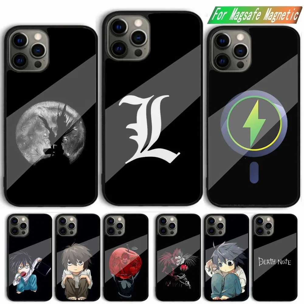 L-Lawliet D-Death Note Phone Case For iPhone 15,14,13,12,11,Plus,Pro,Max Mini Magsafe Magnetic Wireless Charging