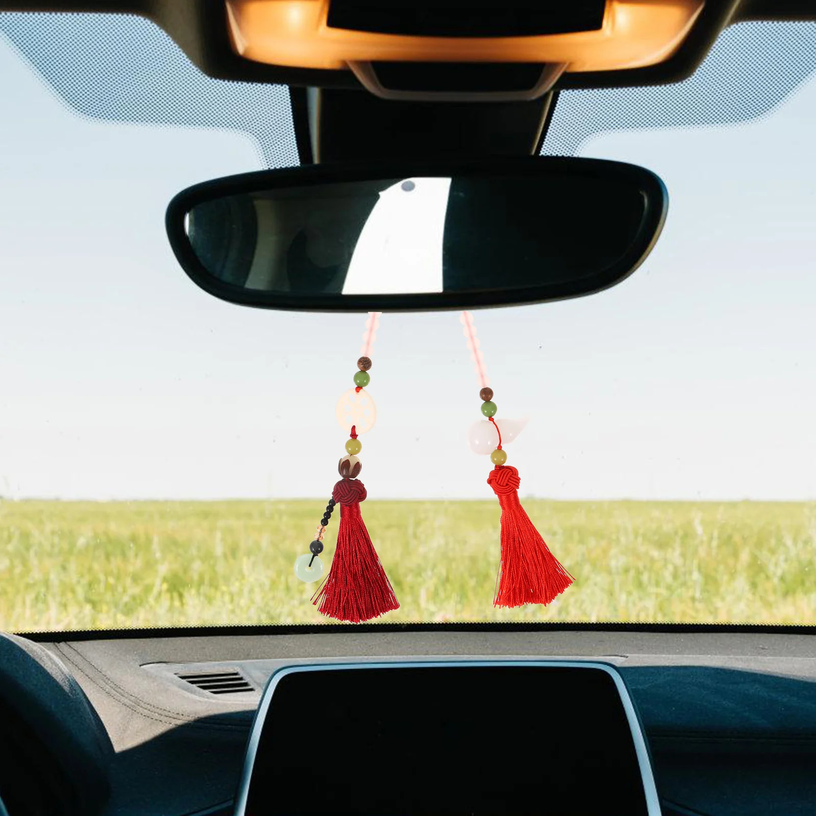 

1Pcs Car Pendant Lotus Lotus Root Bead Rearview Hanging Decor Interior Auto Ornament Car Hanging Adornment Rearview Adornment