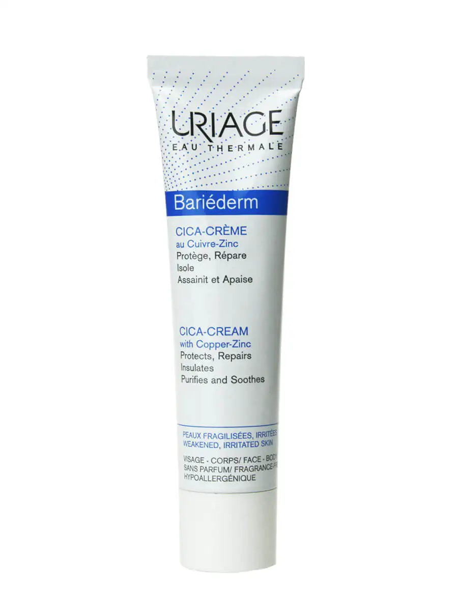 Uriage bariederm cica cream 40 ml-protects, repair and healing. With copper and zinc