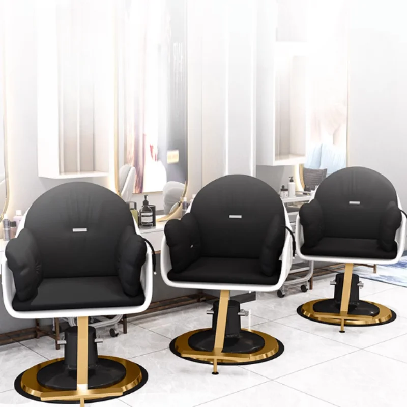 Barber Chairs Nail Salon Chaise Coiffure Barber Furniture Esthetician Stool Manicure Chair Hairdresser Cadeira Shampoo LFY-013