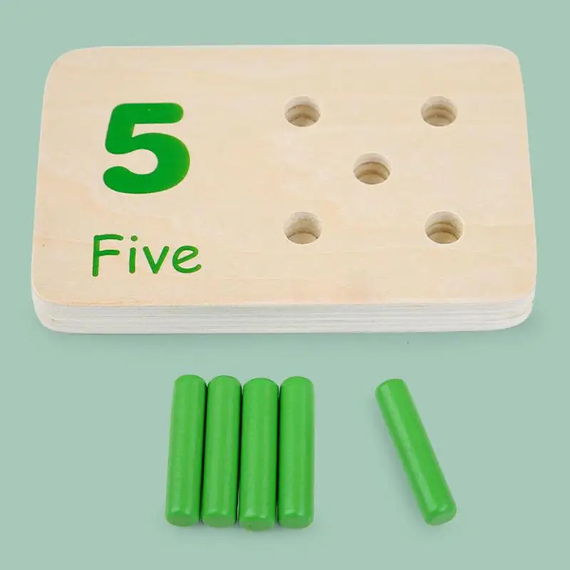 Montessori Peg Board Speelgoed Houten Tellen Peg Board Speelgoed Voorschoolse Leren Speelgoed Wiskunde En Cijfers Educatief Leren