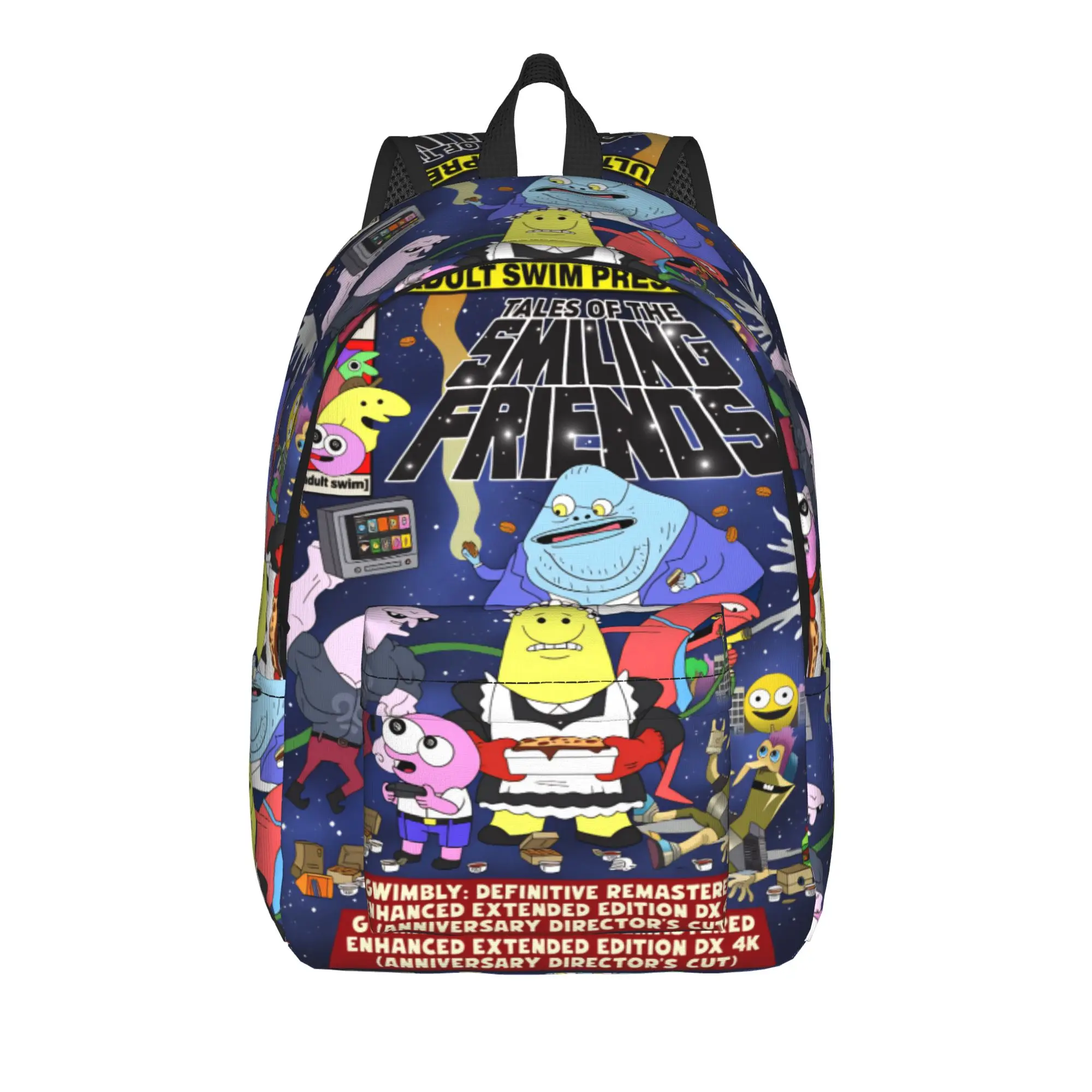 Smiling Friends Pim And Charlie Backpack Youth  Pattern Backpacks Polyester Cool School Bags Travel Designer Rucksack