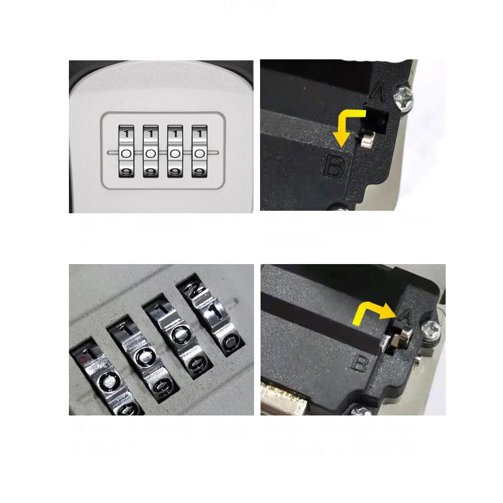 Imagem -03 - Wall Mounted Plastic Key Lock Box Cofre Intempéries Digit Combinação Chave Armazenamento