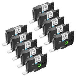 10Pcs Label Tapes TZe-231 TZe-251 tz631 TZ-131 Compatible for Brother Tze Laminated Ribbon for P-touch Label Printer H110 H200
