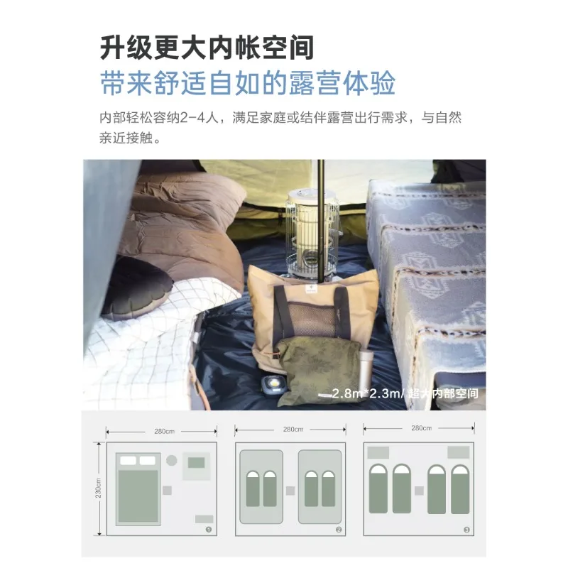 خيام المينار الصغيرة للتخييم في الهواء الطلق والمظلات وخيام الشمس والمطر #3