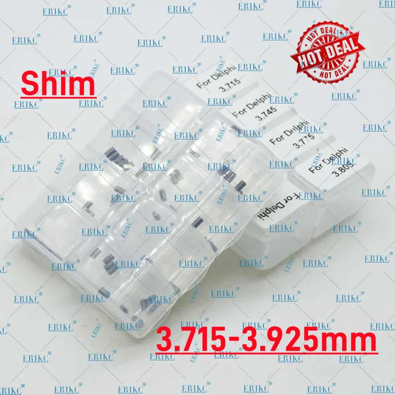 80PCS 9308-028K Calibration Injector Lift Shims Set Size 3.715-3.925mm Injector Nozzle Valve Shim for Delphi Series Injector