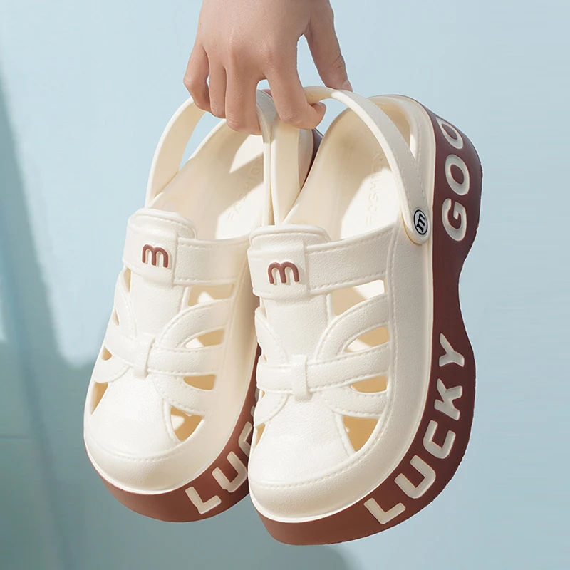 

Женские сандалии Smile, популярные повседневные туфли без шнуровки в форме пещеры, новые летние удобные пляжные сандалии с мягкой подошвой, тапочки на толстой подошве