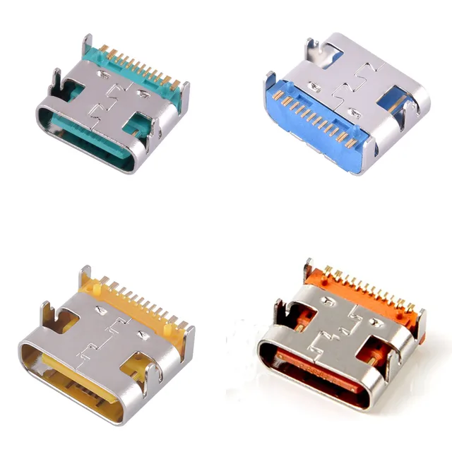 1-10 SZTUK 16-pinowe złącze gniazdowe SMT Micro USB typu C 3.1 żeńskie Miejsce SMD DIP do projektowania PCB DIY ładowanie wysokoprądowe