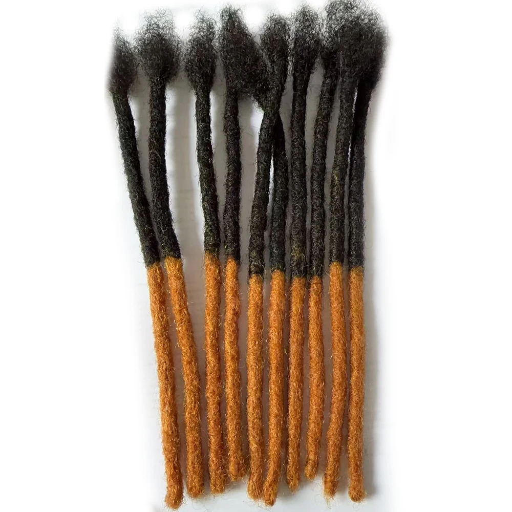 

Дреды из натуральных волос ручной работы с эффектом омбре | 100% натуральные волосы Remy: средние локоны для женщин и мужчин