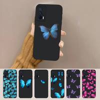 Blue Butterfly Beautiful Phone Case Black Soft For VIVO Y95 Y93 Y20 Y30 Y50 Y75 V19 V17 V15 Pro X60Pro NEX 3 Fundas Shell Coque