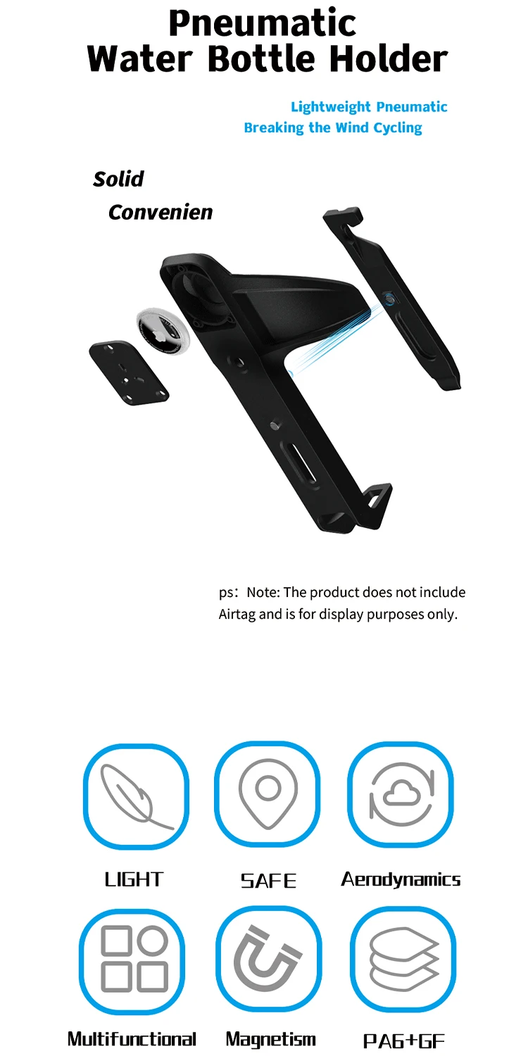 3-in-1 Pneumatischer Flaschenhalter GPS-Tracker-Halterung Ultraleichter Nylonfaser-Flaschenhalter Mountainbike-Flaschenhalter – Detail 1