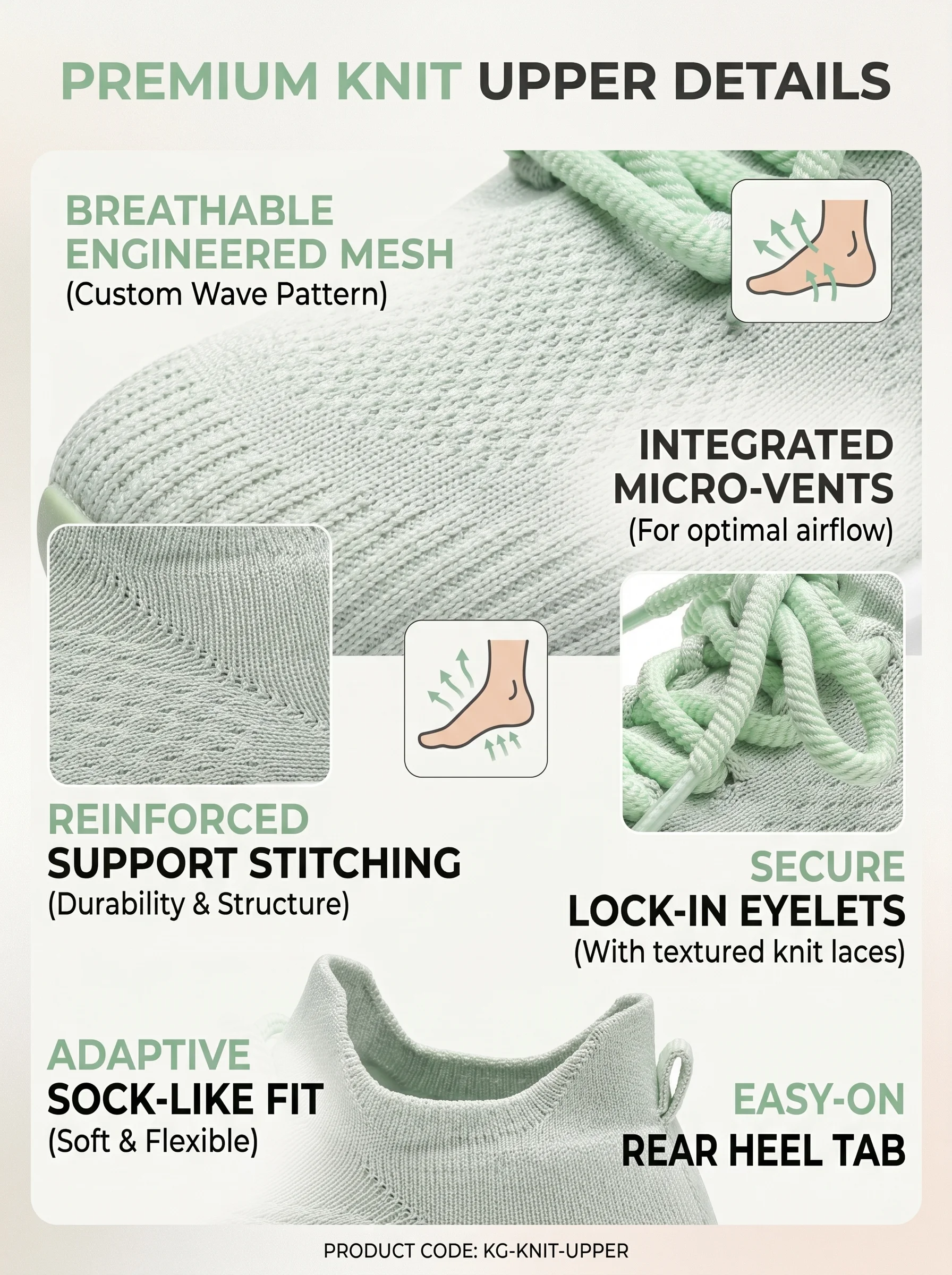 Neue, gepolsterte Laufschuhe für Herren, geeignet für schwere Läufer, mit Schnürung, Sport- und Freizeitmodelle für Damen, rutschfeste Outdoor-Sportschuhe, Herren-Sneaker. – Detail 5