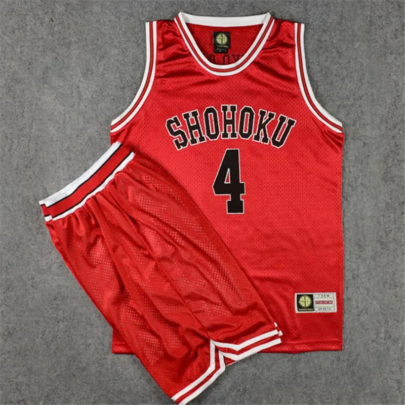 Disfraces de cosplay de Anime Slam Dunk, jersey del equipo de baloncesto Shohoku, Sakura AGI, Hanamichi, Rukawa, ropa deportiva, uniforme escolar se