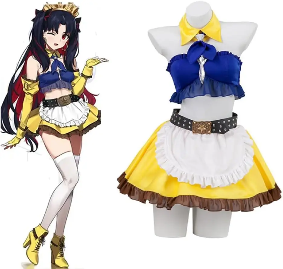 Anime Fate/Grand Order FGO Ishtar Astarte Space Ishtar Maid Uniform Women Sexy Dress Cosplay Costume Halloween