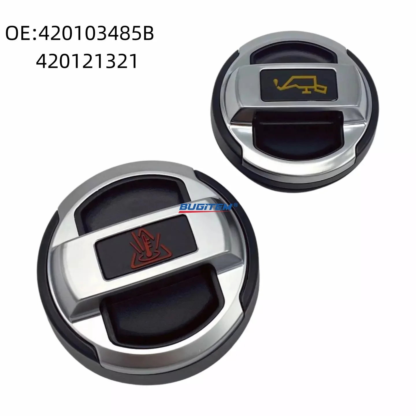 2PCS/Set Coolant Expansion Tank Cap Lid 420121321 Engine Oil Filler Cap Cover 420103485B For Audi R8 A3 A4 A6 A8 VW Golf Passat