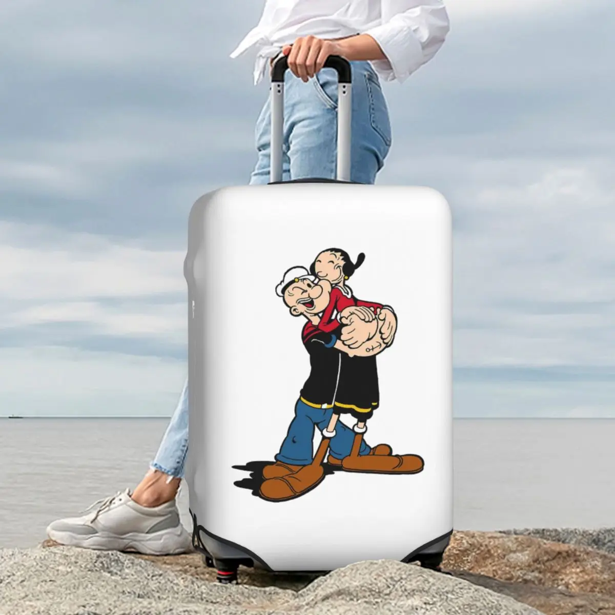 

Защитный чехол для чемодана Popeye Loving, эластичные защитные чехлы для багажа для путешествий на 18-32 дюйма