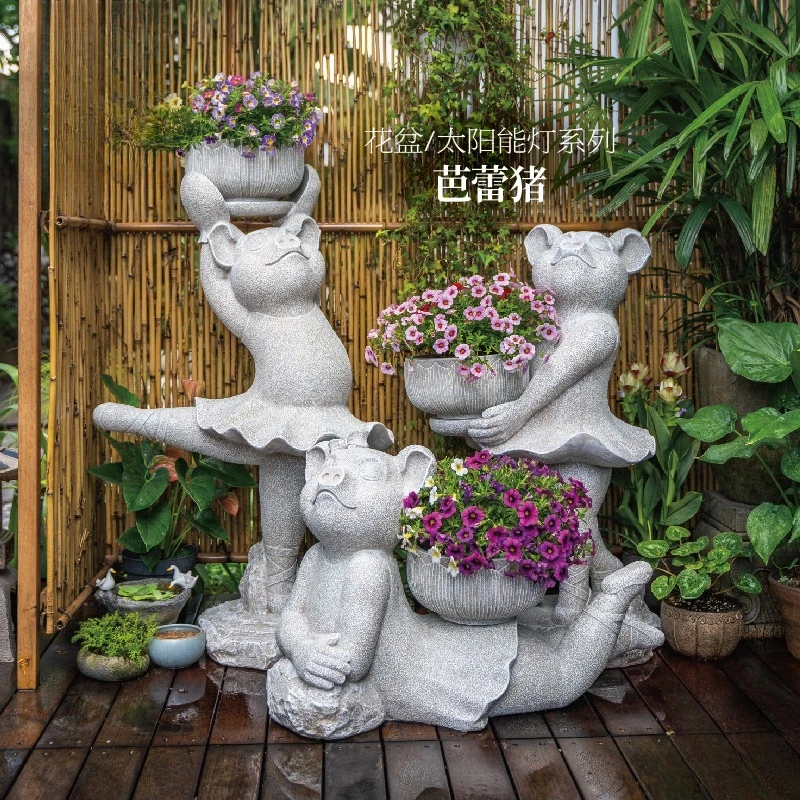 Terrace Garden Arrangement Garden Decoration Outdoor Flower Pot Balcony Landscape Outdoor Cute Landscaping Ornament