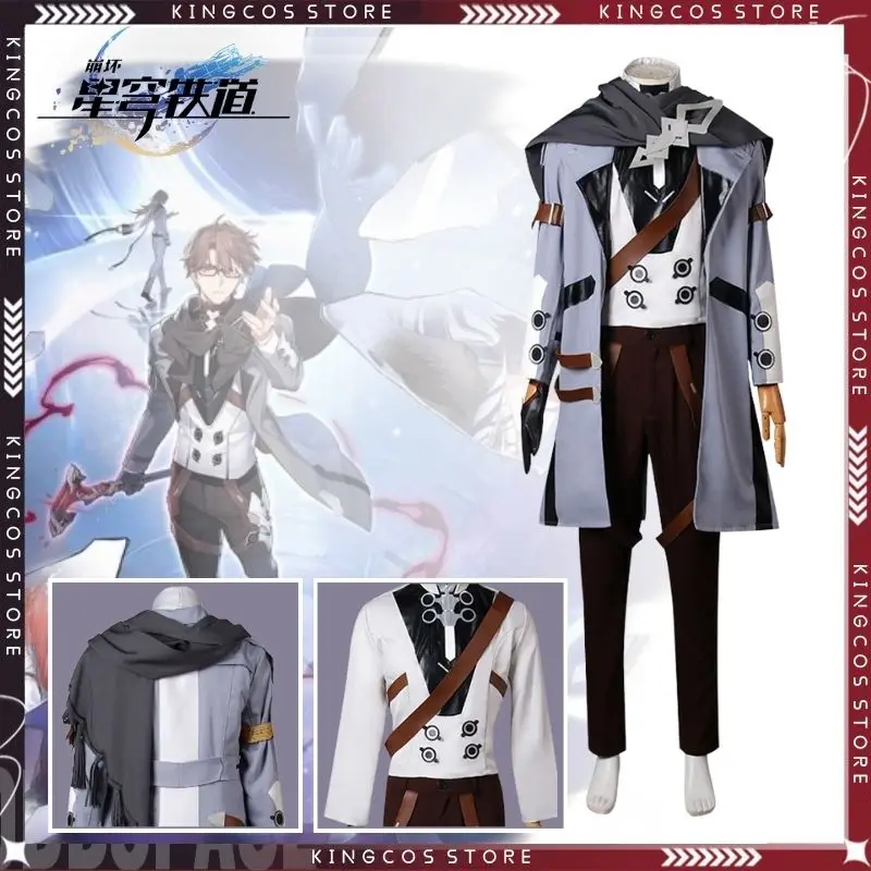 

Honkai Star Rail Welt Cosplay Costume Uniform Shawl Coat Pants for Men Outfits Halloween Carnival Party Disguise Suit