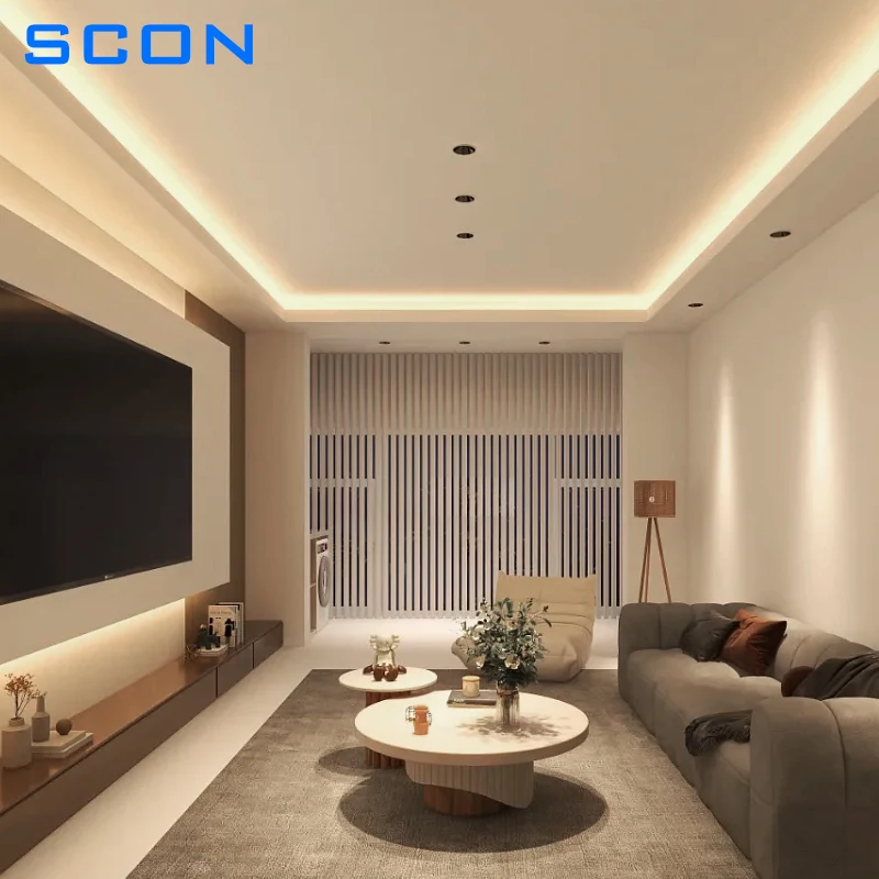 SCON COB LED Strip Light Ceiling Wall Decoration Flexible Rope COB LED Strip Lights 336 LEDs/m DC24V 2pin Wire Cut Short Freely