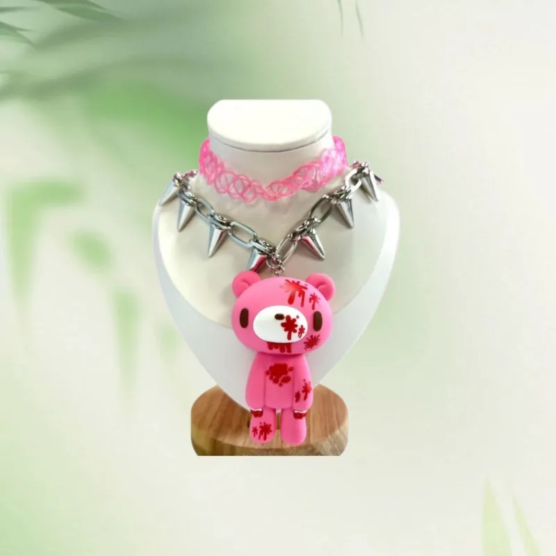 Neue Gloomy Bear Halskette Hochwertiges Kreatives Persönliches Cosplay-Accessoire Anime Cartoon Stilvolle Filigrane Schlüsselbeinkette – Detail 4